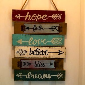3/$20- Wooden wall/door hanging